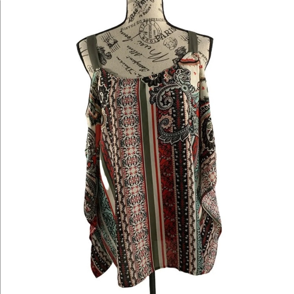 Heartsoul women's L cold shoulder blouse